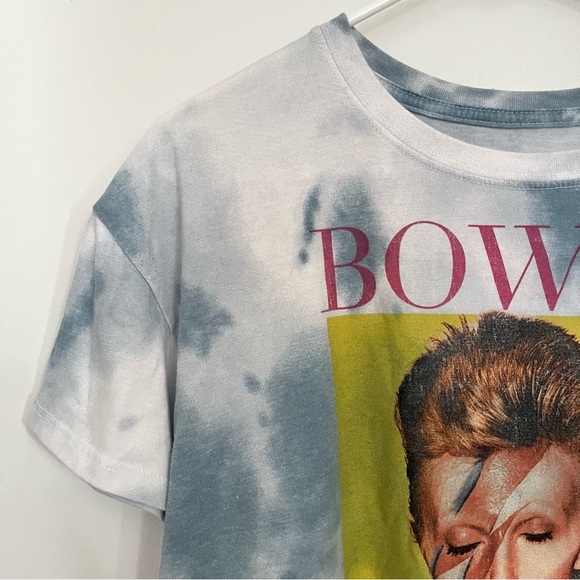 David Bowie Ziggy Stardust Tie Dye Cropped Tee - Picture 6 of 7